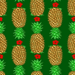 Large Tropical Christmas Pineapple Warm Xmas Holiday Green