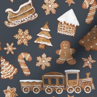 Christmas Gingerbread Cookies / River Bed