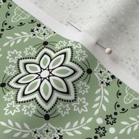 Emily: Mossy Green Bandana Medallion