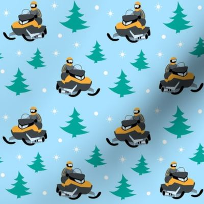 Snowmobile Pattern (yellow)