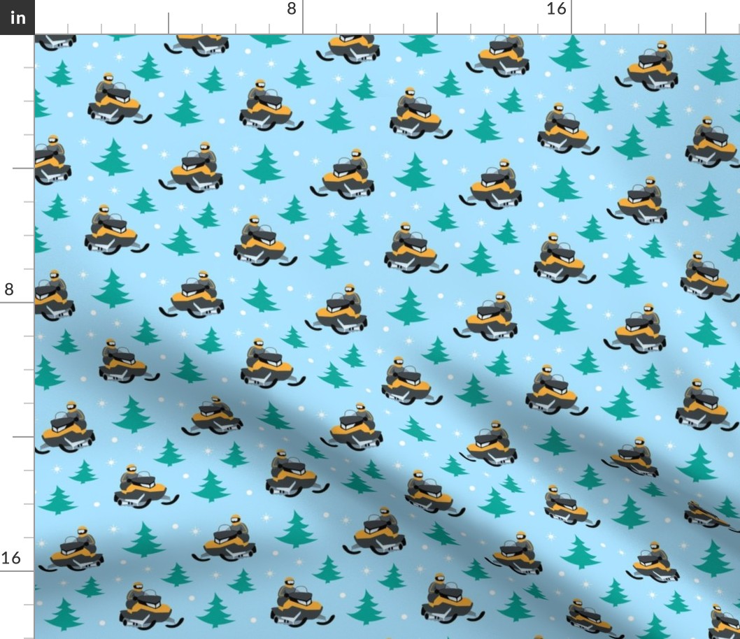 Snowmobile Pattern (yellow)