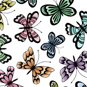 Pretty Butterfly Pattern - Large Scale