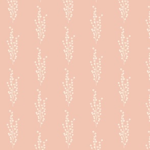 delicate flowers on peachy background