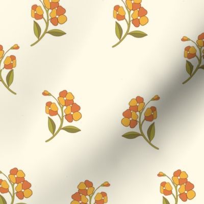 Retro pattern with tiny flowers