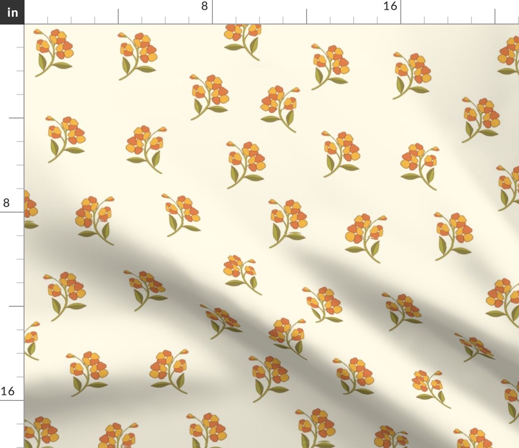 Retro pattern with tiny flowers