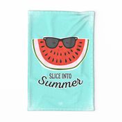 Slice Into Summer Watermelon Tea Towel - Aqua