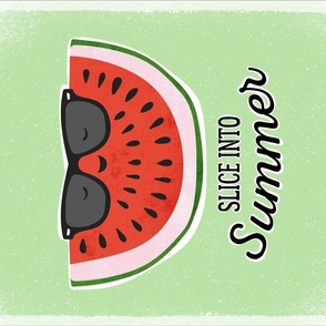 Slice Into Summer Watermelon Tea Towel - Green