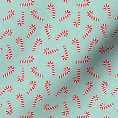 (small scale) candy canes - mint - LAD22