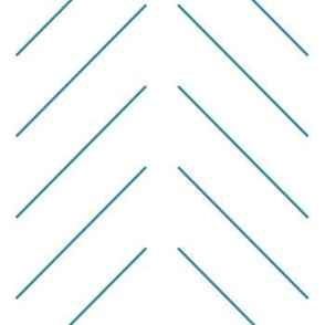 Simple Diagonal Lines - White with Blue Lines - Medium