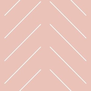 Simple Diagonal Lines - Pink with White Lines - Medium