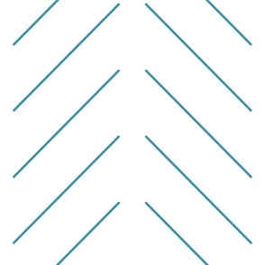 Simple Diagonal Lines - White with Blue Lines - Large