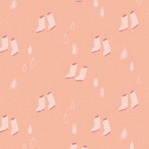 Small - Splash in Puddles - Pink - Rose - Rain boots - Hello Spring 