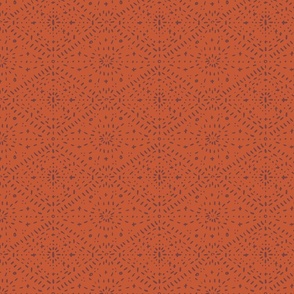 Boho Modern Wallpaper red orange