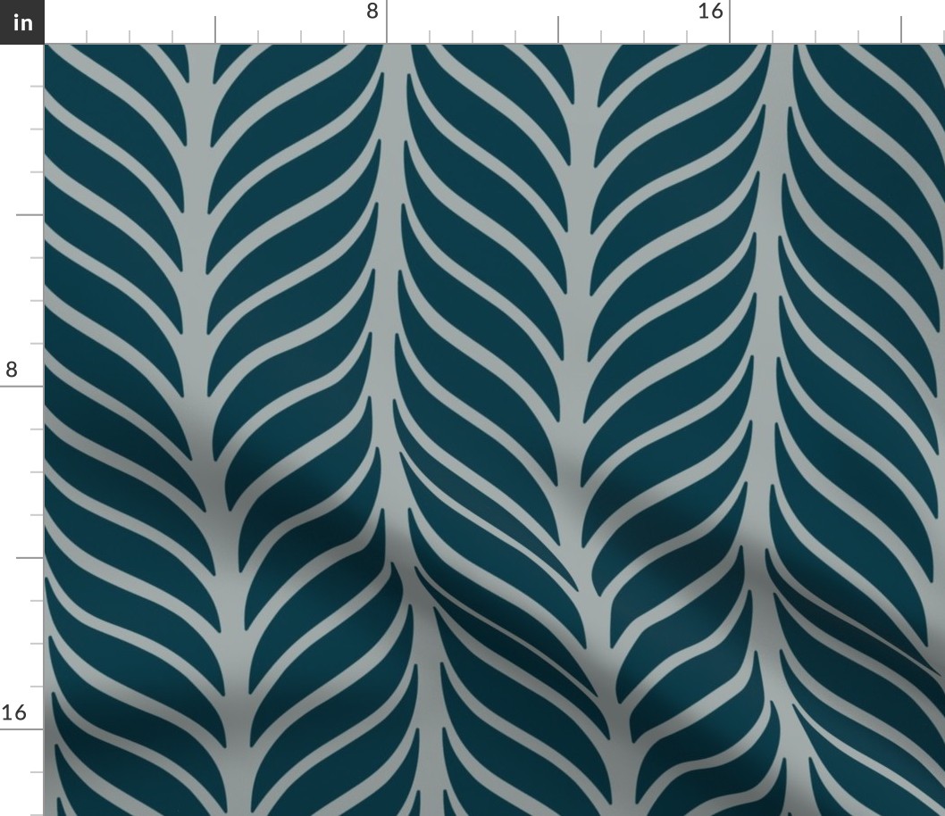 Classic Feather Quill Chevron Quiet Earth Large 