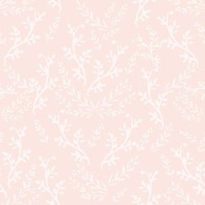 Berry Vines forRomance Floral White on Peach