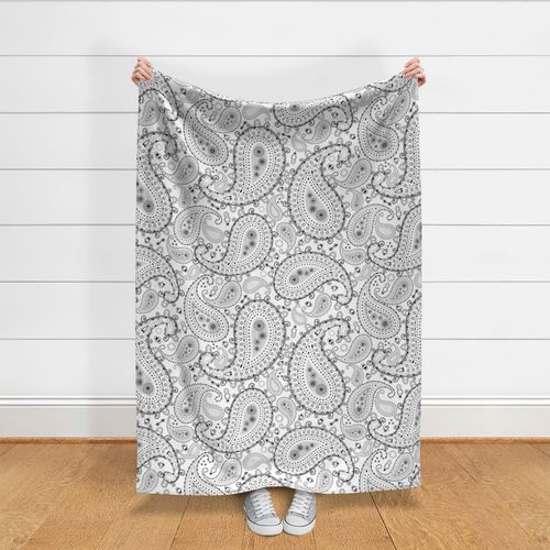 Black and White Paisley - LARGE