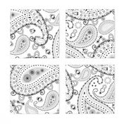 Black and White Paisley - LARGE