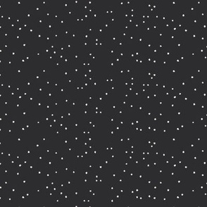 Allover night sky, spotts stars in charcoal black and white