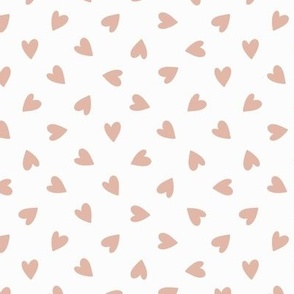 Valentines Hearts beige/nude 6x6