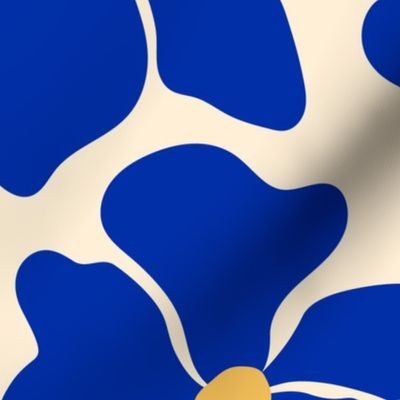 Magnolia Flowers - Matisse Inspired - Klein Blue / Cobalt - LARGE