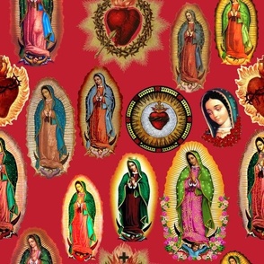 Virgin of Guadalupe - Red - LARGE