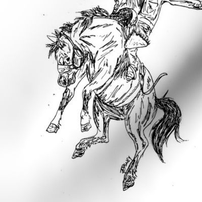 Bucking Horse Sketch