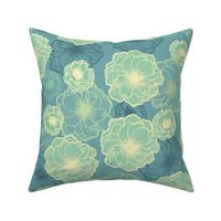 Turquoise Floral Pattern