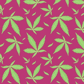 Cannabis leaves pattern