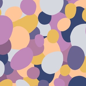 Purple and yellow spots pattern