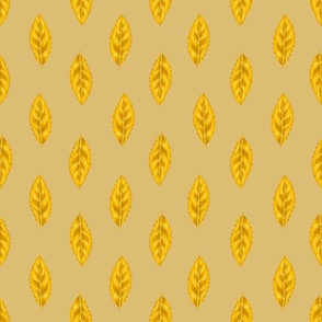 Autumn gold leaves pattern