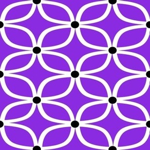 Purple background with modern flowers