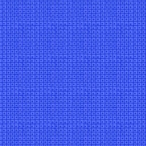 circle in a square - blue -  grid