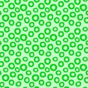 spilled cereal - green - polkadot rings