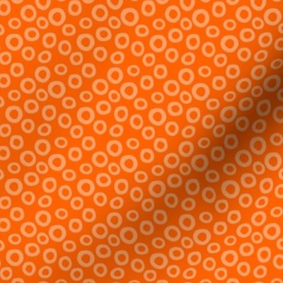 spilled cereal - orange - polkadot rings