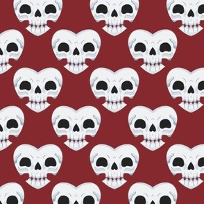 Skull Hearts Red small scale