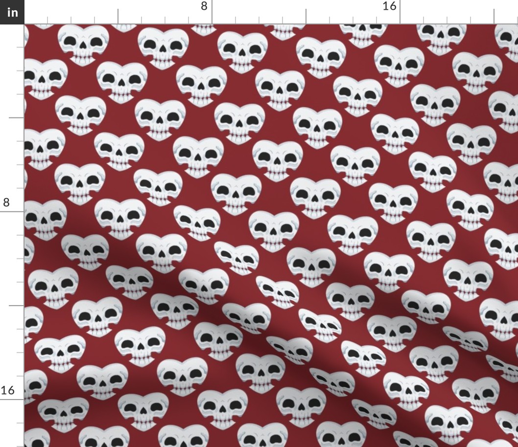 Skull Hearts Red small scale