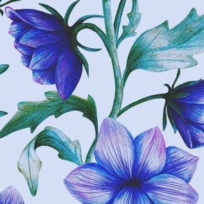 Deep purple vintage floral
