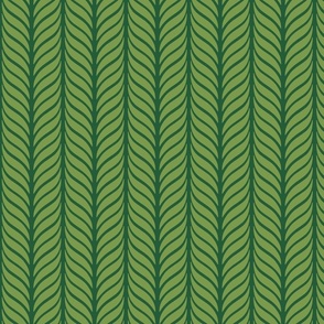 Classic Feather Quill Chevron Basil