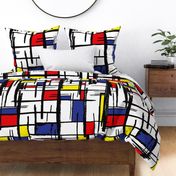 Bauhaus Mondrian De Stijl Mid Century Modern Painting - LARGE SCALE