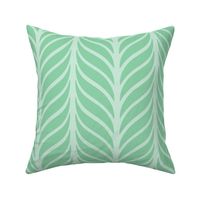 Classic Feather Quill Chevron Antique Aqua and Jade Large 