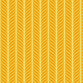 Classic Feather Quill Chevron Marigold and Buttercup Medium 