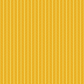 Classic Feather Quill Chevron Marigold and Buttercup Small 