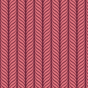 Classic Feather Quill Chevron Watermelon Wine Medium 