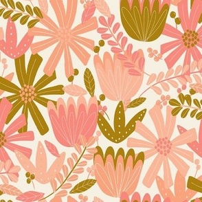 Friendship Floral Pink Green