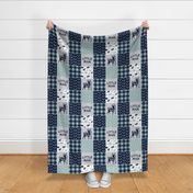 Little Man/Deerly Loved Woodland Wholecloth - plaid - C22