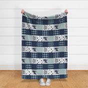 Little Man/Deerly Loved Woodland Wholecloth - plaid (90) - C22