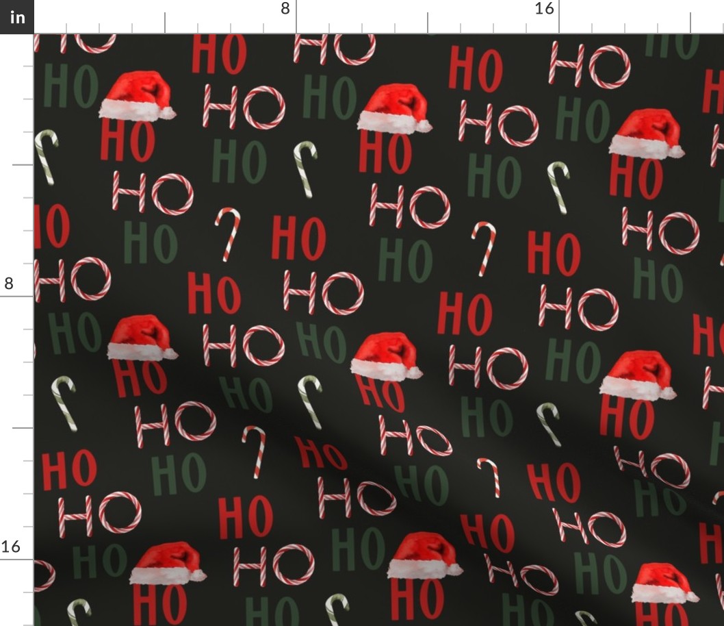 Ho Ho Ho / Charcoal Black