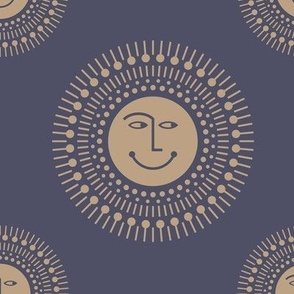 Cheeky Sun Biscuit on Charcoal Blue