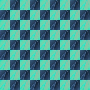 Checkerboard in Turquoise and Violet Blue