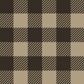  Plaid - brown/beige (1" squares)